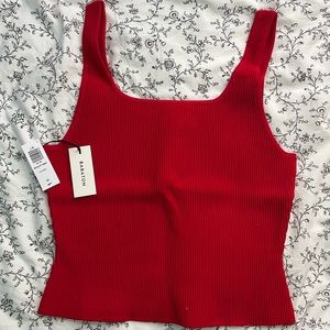 Aritzia Babaton Sculpt Knit Square Neck Tank